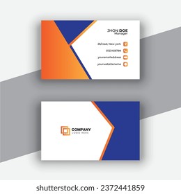 vector minimal business card design. simple modern business card template. corporate visiting card design template