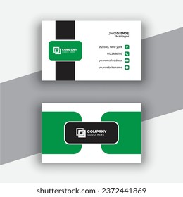 vector minimal business card design. simple modern business card template. corporate visiting card design template