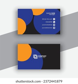 vector minimal business card design. simple modern business card template. corporate visiting card design template