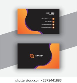 vector minimal business card design. simple modern business card template. corporate visiting card design template