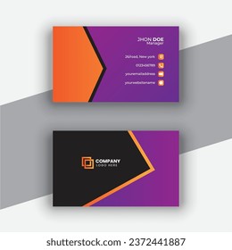 vector minimal business card design. simple modern business card template. corporate visiting card design template