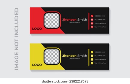 Vektor minimale und saubere E-Mail-Signatur Design Vorlage.
