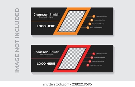 Vektor minimale und saubere E-Mail-Signatur Design Vorlage.