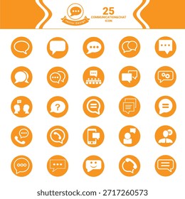 Vector minimal communication and chat iconset