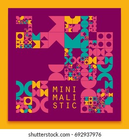 Vector minimal covers procedural design. Futuristic minimalistic layout. Conceptual generative background. Journal or book cover template. eps10.