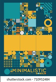 Vector minimal covers procedural design. Futuristic minimalistic layout. Conceptual generative background. Journal or book cover template. eps10.