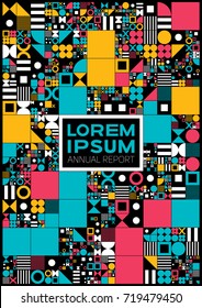 Vector minimal covers procedural design. Futuristic minimalistic layout. Conceptual generative background for art and business. Journal, book, annual report or flyer cover template. eps10.