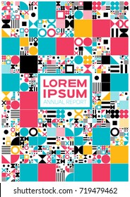 Vector minimal covers procedural design. Futuristic minimalistic layout. Conceptual generative background for art and business. Journal, book, annual report or flyer cover template. eps10.
