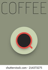 Vector Minimal Design - Coffee 