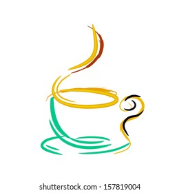 Vector Minimal Design - Cup of coffee