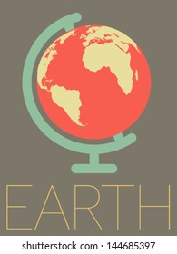 Vector Minimal Design - Earth Sphere 