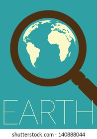 Vector Minimal Design - Earth Zoomed