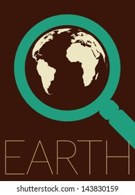 Vector Minimal Design - Earth Zoomed 