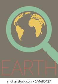 Vector Minimal Design - Earth Zoomed 