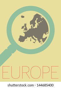 Vector Minimal Design - Europe Zoomed 