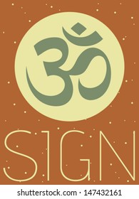 Vector Minimal Design - Hindu Om Symbol