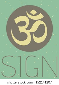 Vector Minimal Design - Hindu Om Symbol 