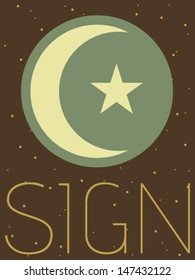 Vector Minimal Design - Islam Symbol