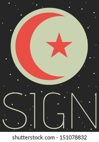Vector Minimal Design - Islam Symbol 