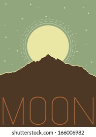 Vector Minimal Design - Moon 