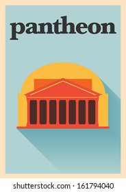 Vector Minimal Design Pantheon Rome Poster