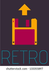 Vector Minimal Design - Retro Floppy