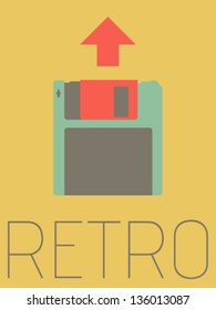 Vector Minimal Design - Retro Floppy