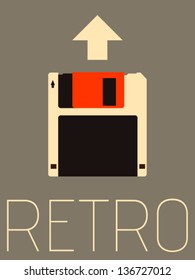 Vector Minimal Design - Retro Floppy 