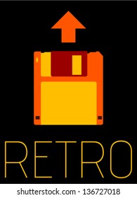 Vector Minimal Design - Retro Floppy 
