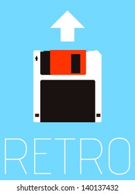 Vector Minimal Design - Retro Floppy 