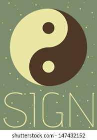 Vector Minimal Design - Taoist Yin-yang Symbol