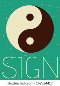 Vector Minimal Design - Taoist Yin-yang Symbol 