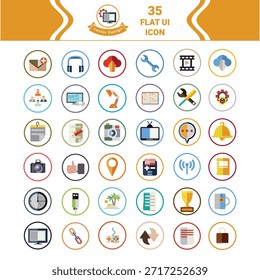 Icono de interfaz de usuario plana mínima de Vector