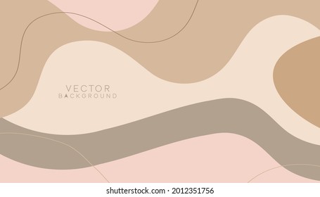 Vector minimal fluid wavy lines background. Trendy composition for design creative space idea.