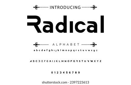 Vector minimal font - modern futuristic design. Creative English alphabet, thin Latin letters