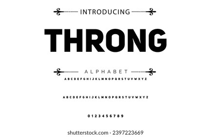 Vector minimal font - modern futuristic design. Creative English alphabet, thin Latin letters