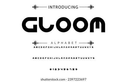 Vector minimal font - modern futuristic design. Creative English alphabet, thin Latin letters