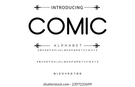 Vector minimal font - modern futuristic design. Creative English alphabet, thin Latin letters