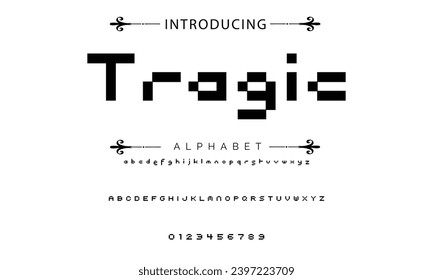 Vector minimal font - modern futuristic design. Creative English alphabet, thin Latin letters