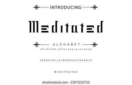 Fuente mínima vectorial - diseño futurista moderno. Alfabeto inglés creativo, letras latinas delgadas
