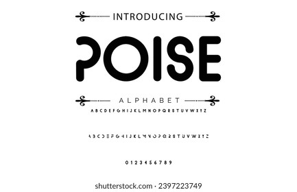 Vektorminimale Schriftart - modernes futuristisches Design. Kreatives englisches Alphabet, dünne lateinische Buchstaben