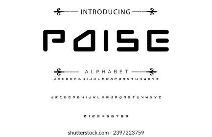 Vector minimal font - modern futuristic design. Creative English alphabet, thin Latin letters