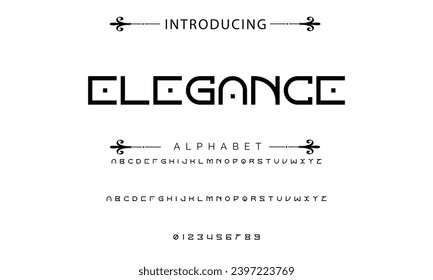 Vector minimal font - modern futuristic design. Creative English alphabet, thin Latin letters