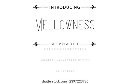 Vector minimal font - modern futuristic design. Creative English alphabet, thin Latin letters