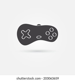 Vector minimal game controller (joystick) illustration (icon)