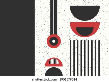 vector minimal geometric and black rectangle copy space background