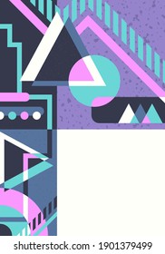 fondo de espacio mínimo geométrico y cuadrado blanco del vector