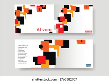 Vektorminimale Illustration. Darstellungsabdeckung. Firmendokument