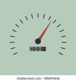 Vector minimal illustration of speedometer gauges