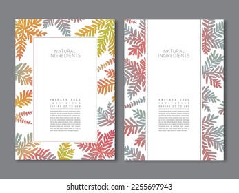Vector Mínimo de Primavera de color de agua iridiscente o Verano de hojas tropicales Resumen Plantilla de elementos gráficos para invitaciones, negocios, tarjetas de aniversario, publicidad o afiche. 